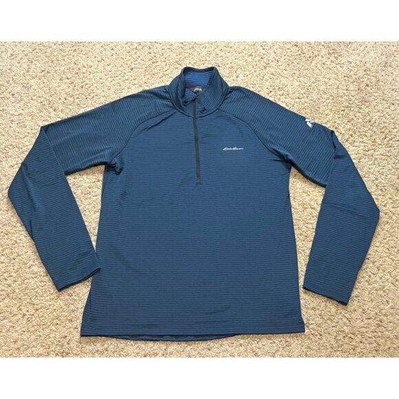 Eddie Bauer Men First Ascent High Route Grid Fleece Half Zip Size Medium EUC - Picture 1 of 5